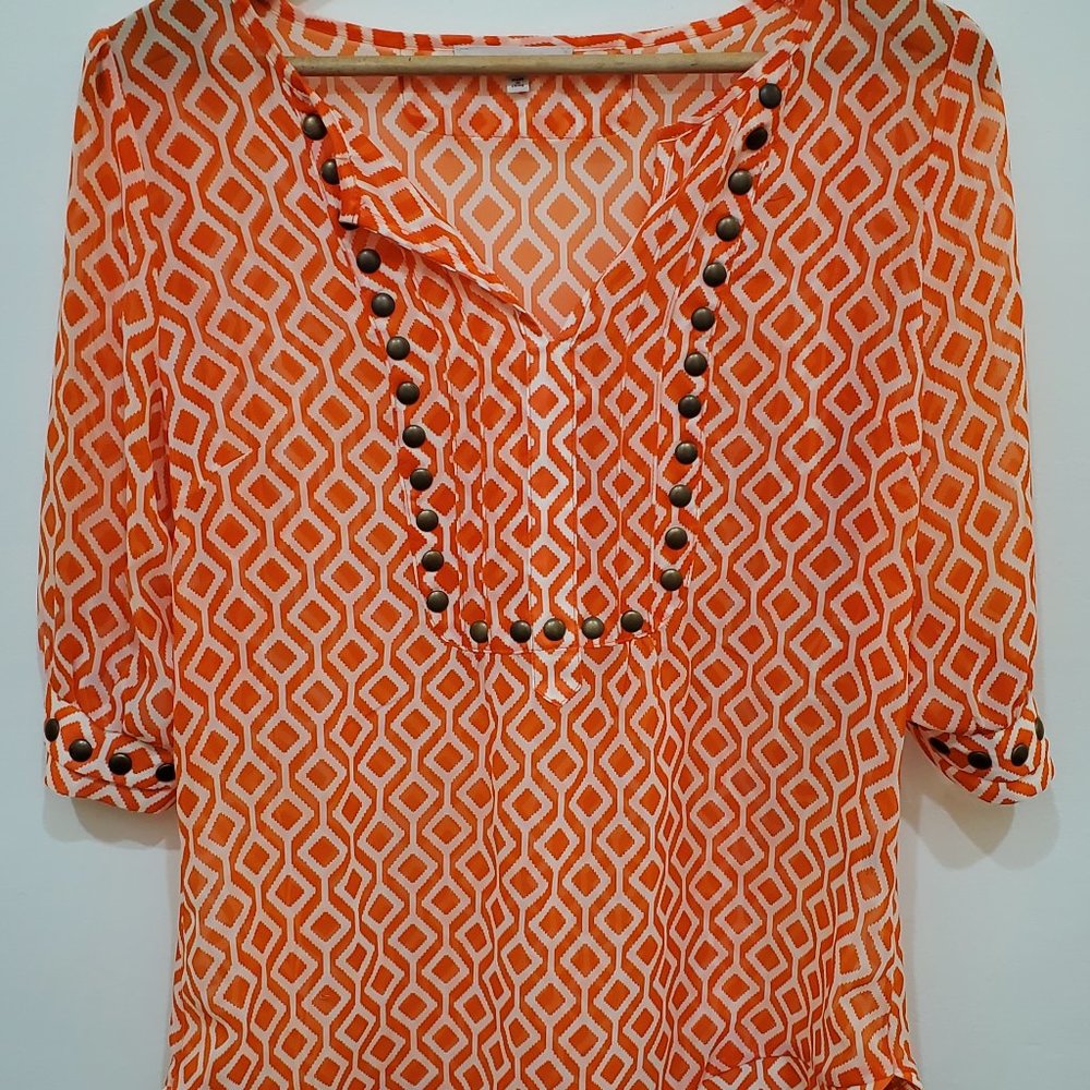 41 Hawthorn blouse orange Sz small